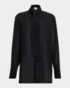 Totême Long Scarf Blouse In Black