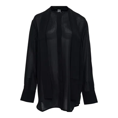 Totême Long Scarf Blouse In Burgundy