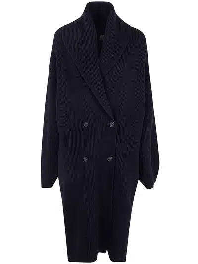 Totême "long Shawl Lapel" Cardigan In Blue