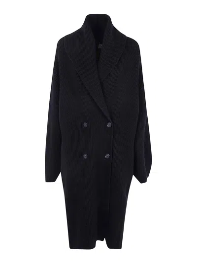 Totême Long Shawl Lapel Cardigan In Black