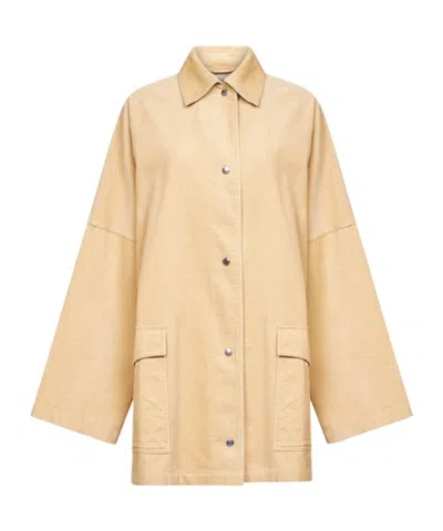 Totême Long Sleeve Casual Jacket In Neutral