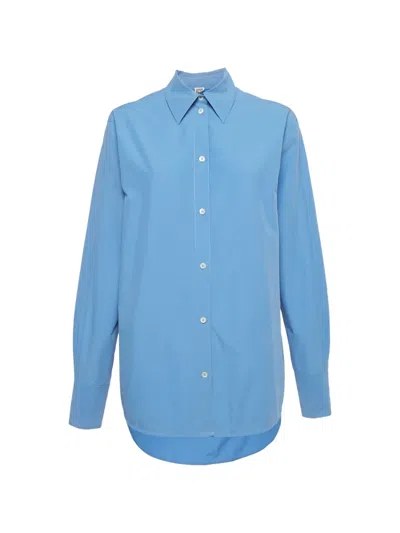 Pre-owned Totême Long-sleeve Cotton Shirt In Blue