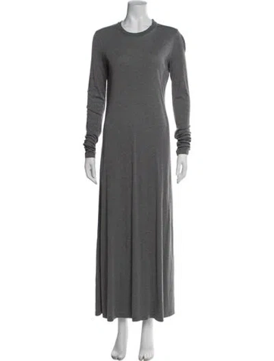 Pre-owned Totême Long Sleeve Jersey Dress Long Dress In Gray