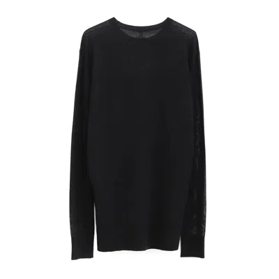 Totême Long Sleeve Knit Tee For Women In Black