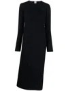 Totême Long-sleeve Maxi Dress In Blue