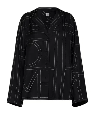 Totême Long Sleeve Shirt In Black