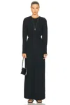Totême Long Sleeve Slouch Waist Dress In Black