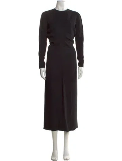 Pre-owned Totême Long Sleeve Slouch Waist Dress Long Dress In Black