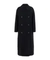 Totême Shield Oversized Double-breasted Wool-blend Coat In Black