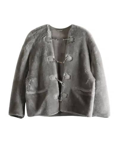 Totême Long-sleeved Fur In Gray