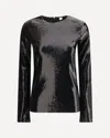 Totême Toteme Round-neck Sequin Top In Black