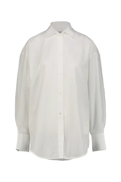 Totême Long-sleeved Shirt In White