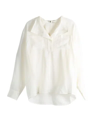 Totême Long Sleeved Shirt In White