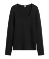 Totême Long-sleeved Sweater In Black