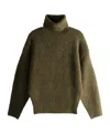 Totême High-neck Wool Sweater In Green