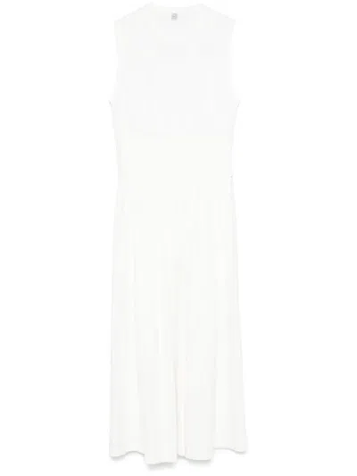 TOTÊME TOTEME LONG SLEEVELESS COTTON DRESS