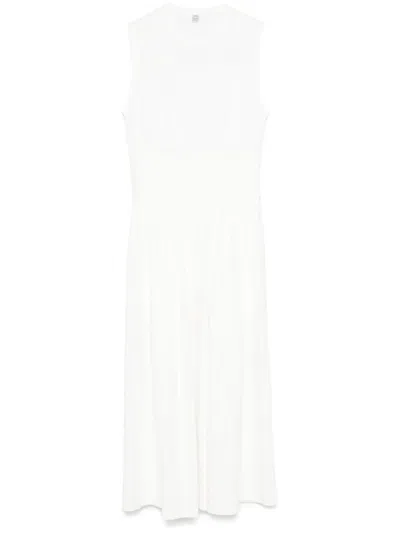 TOTÊME LONG SLEEVELESS COTTON DRESS