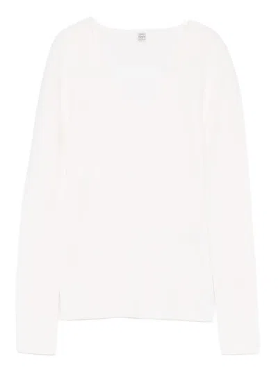 Totême Long-sleevewool Sweater In White