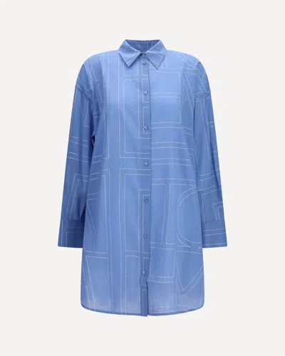 Totême Long Summer Shirt In Blue