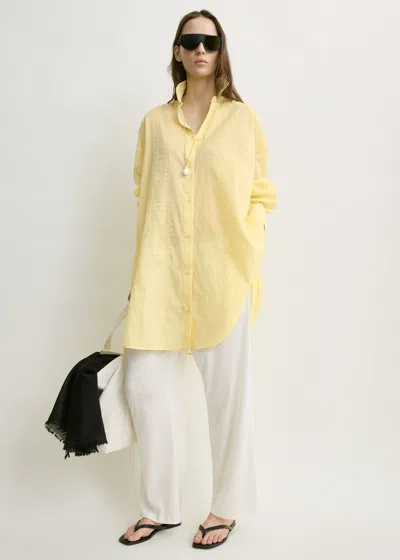 Totême Long Summer Shirt Buttercup In Yellow