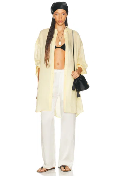 Totême Long Summer Top In Yellow
