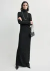 Totême Long Twist Dress Black In Multi