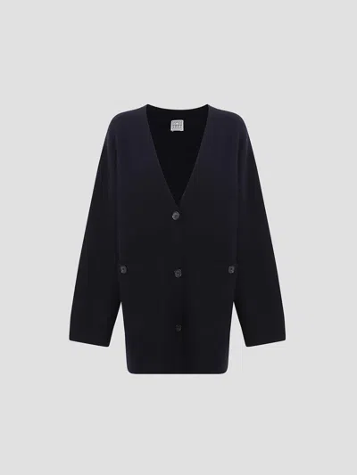 Totême Longline Cardigan For Women In Blue