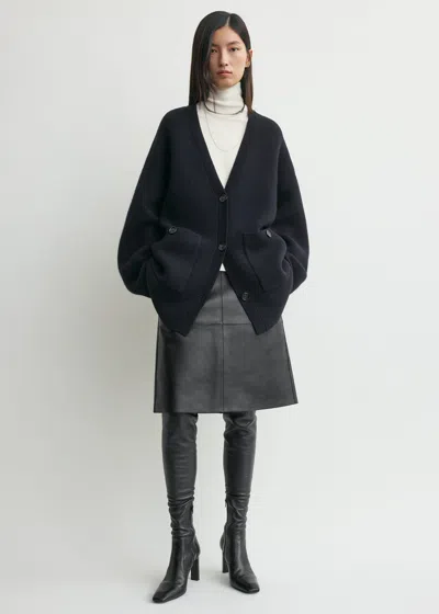 Totême Longline Cardigan Navy In Blue