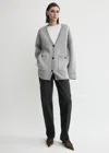 Totême Longline Cardigan Pale Grey In Gray