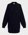 Totême Longline Cashmere-blend Cardigan In Blue