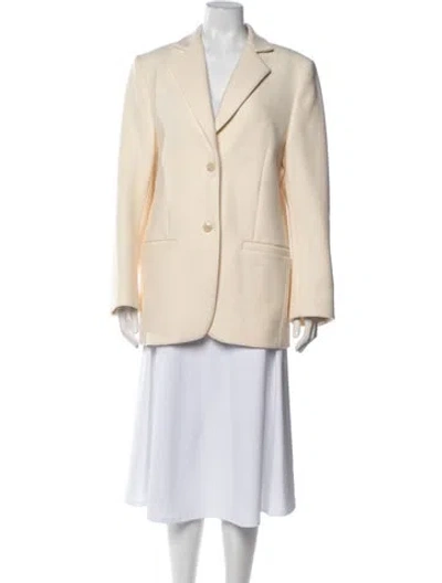 Pre-owned Totême Longline Melton Wool Blazer In Neutrals