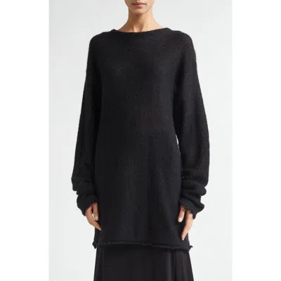 Totême Toteme Longline Mohair Blend Sweater In Black