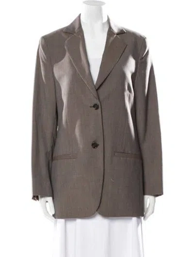 Pre-owned Totême Longline Wool Blazer Wool Blazer In Brown