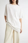 Totême Toteme Longline Wool Blend Knit T-shirt In White