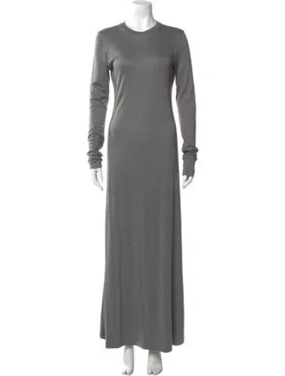 Pre-owned Totême Long-sleeve Jersey Dress Long Dress In Gray
