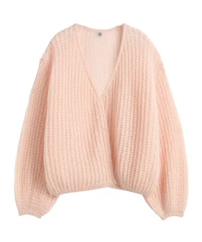 Totême Long-sleeve Knitted Cardigan In Brown