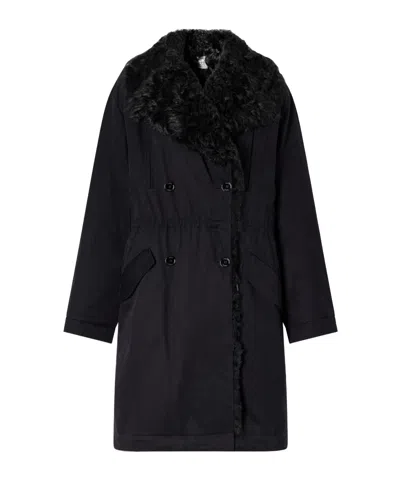 Totême Long-sleeved Coat In Black