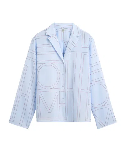 Totême Long-sleeved Pajama Top In Blue