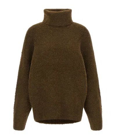Totême Long-sleeved Sweater In Brown