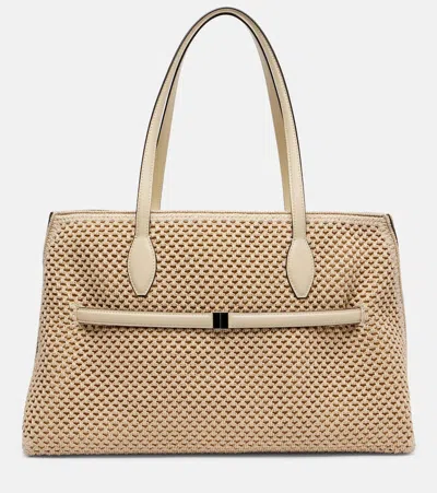 Totême Lounge Large Leather-trimmed Tote Bag