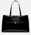 Totême Lounge Leather Tote Bag In Black