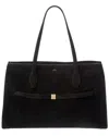 Totême Toteme Lounge Suede Tote In Black