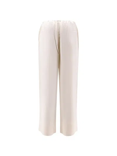 Totême Lounge Trousers Ecru In White