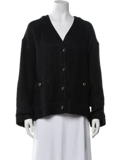 Pre-owned Totême Lovina Linen Sweater In Black