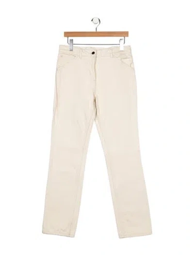 Pre-owned Totême Low Slim Denim Straight Leg Pants In Neutral