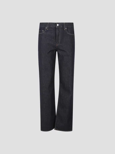 Totême Toteme Low Straight Denim Trousers In Black