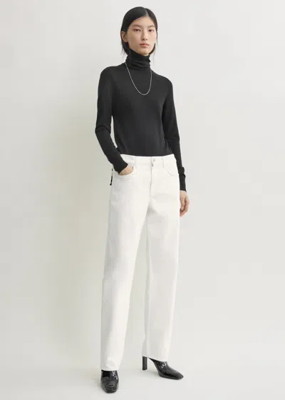 Totême Low Straight Denim White