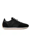 Totême Toteme Flex Quilted Suede Sneakers In Black