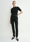 Totême Low-waist Slim Evening Trousers Black In Black