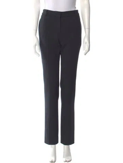 Pre-owned Totême Low Waist Slim Trousers Straight Leg Pants In Gray
